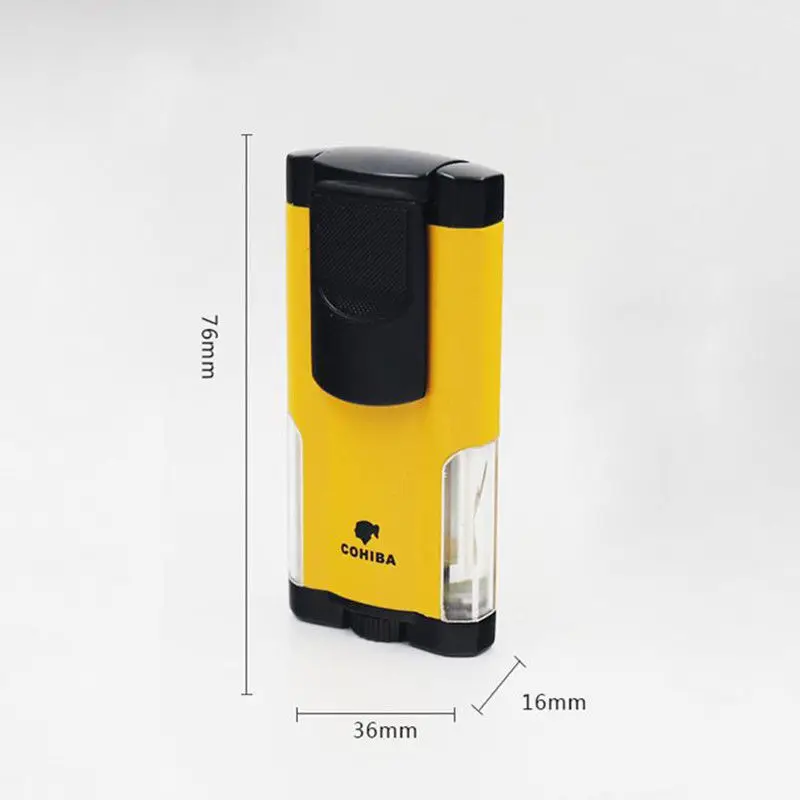 Новое поступление COHIBA зажигалка для сигар 3 струйный фонарь сигарет легче чем газ