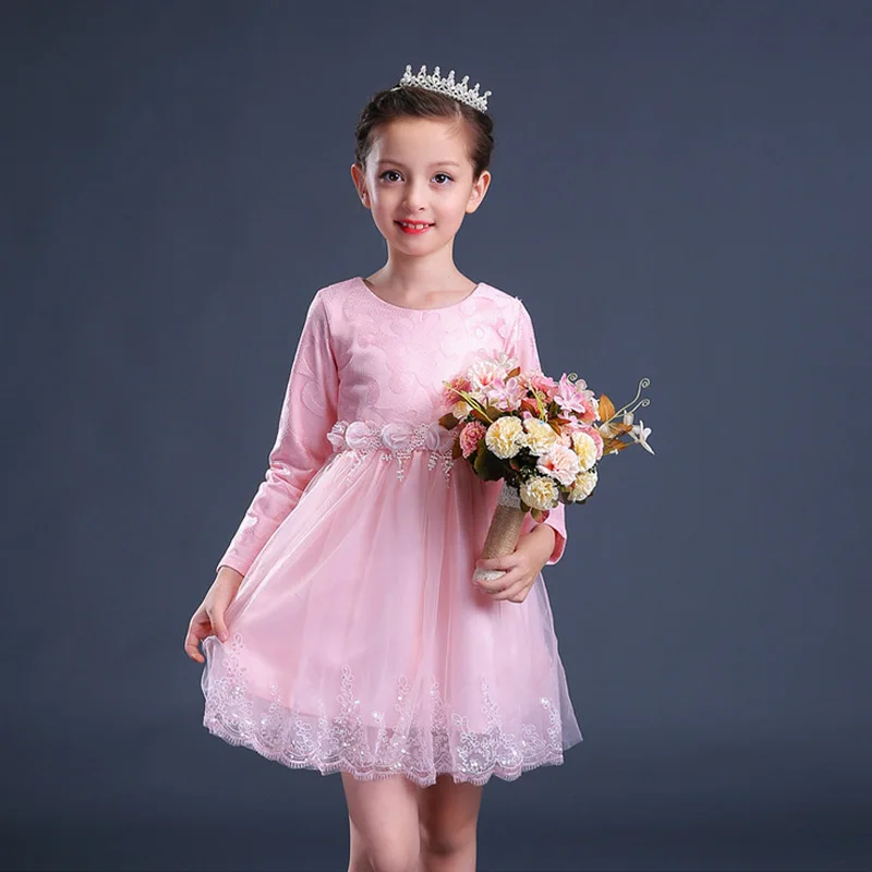 Новое Брендовое вечернее платье для девочек LCJMMO 2017 одежда принцессы маленьких