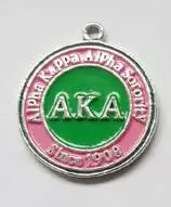 20pcs Green AKA Альфа, Фи Альфа братства и Сорорити Круглый Шарм с Fit браслет и Цепочки и ожерелья - Окраска металла: 20pcs Green AKA
