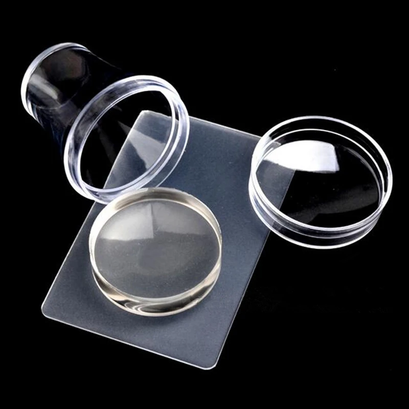 4 см большой прозрачный фотографический скребок с крышкой силиконовый штамп