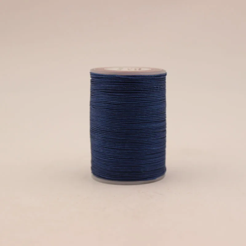 S037 dark blue Отличное качество 0,6 мм кожаный вощенный шнур нить полиэстер круглый воск нить 80 м длинный - Цвет: S037 dark blue