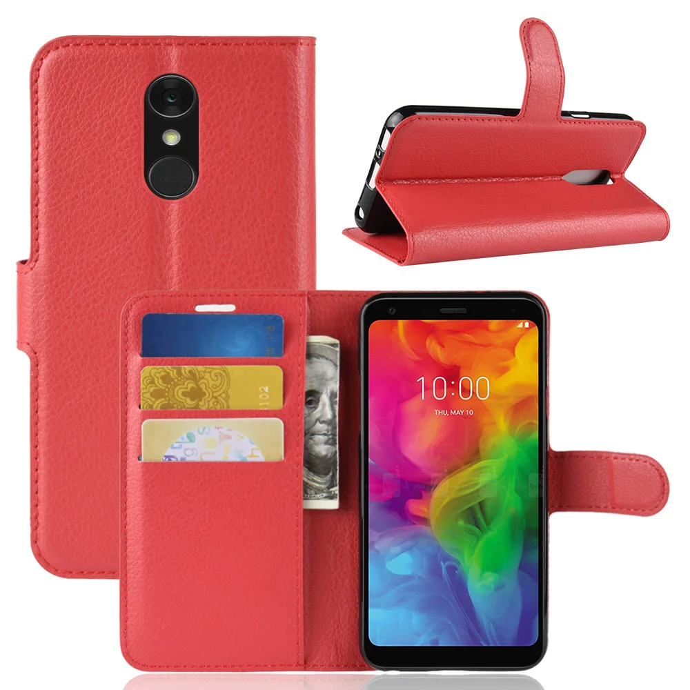 Q7 2018 чехол LG флип для телефона из искусственной кожи LMQ610EM LM-Q610EM LM Q610EM LGQ7 задняя
