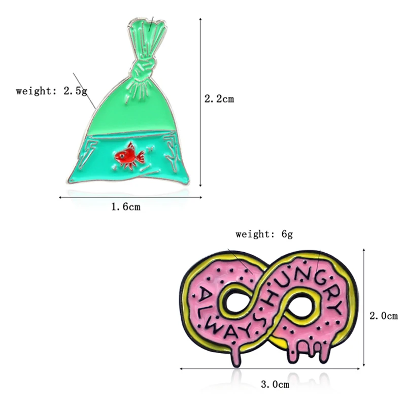GDHY всегда Голодные брошь пончик Милая в виде аквариума сумки с золотой рыбой