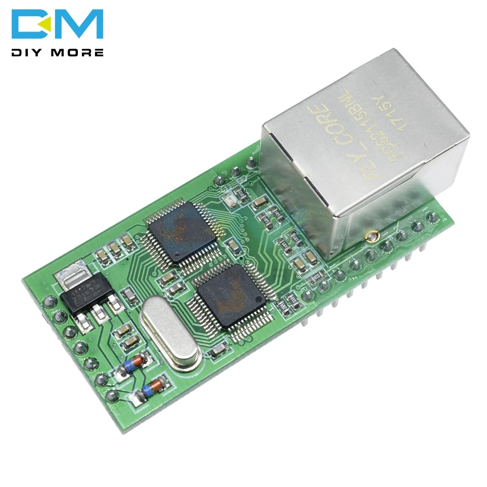 Топ Ethernet в ttl RS232 последовательный ТТЛ-к TCP/IP RJ45 конвертер передачи 18 IO сетевой модуль управления 100M LAN