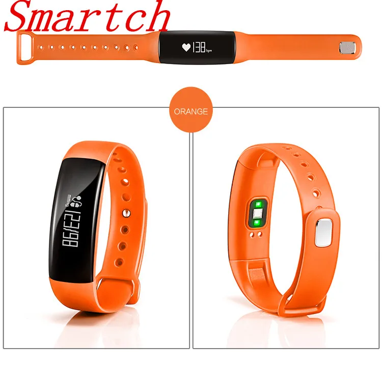 Smartch Smart Bracelet Real-time Heart Rate Blood Pressure Monitor Waterproof Touch Screen Watch Wristband for IOS/Android | Электроника