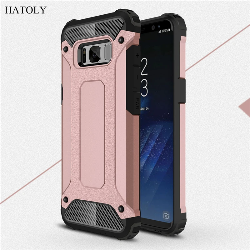 HATOLY For Coque Samsung Galaxy S8 Plus Case G955 Heavy Armor Hard Rubber Cover Silicone for 6.2&quot# | Мобильные телефоны и