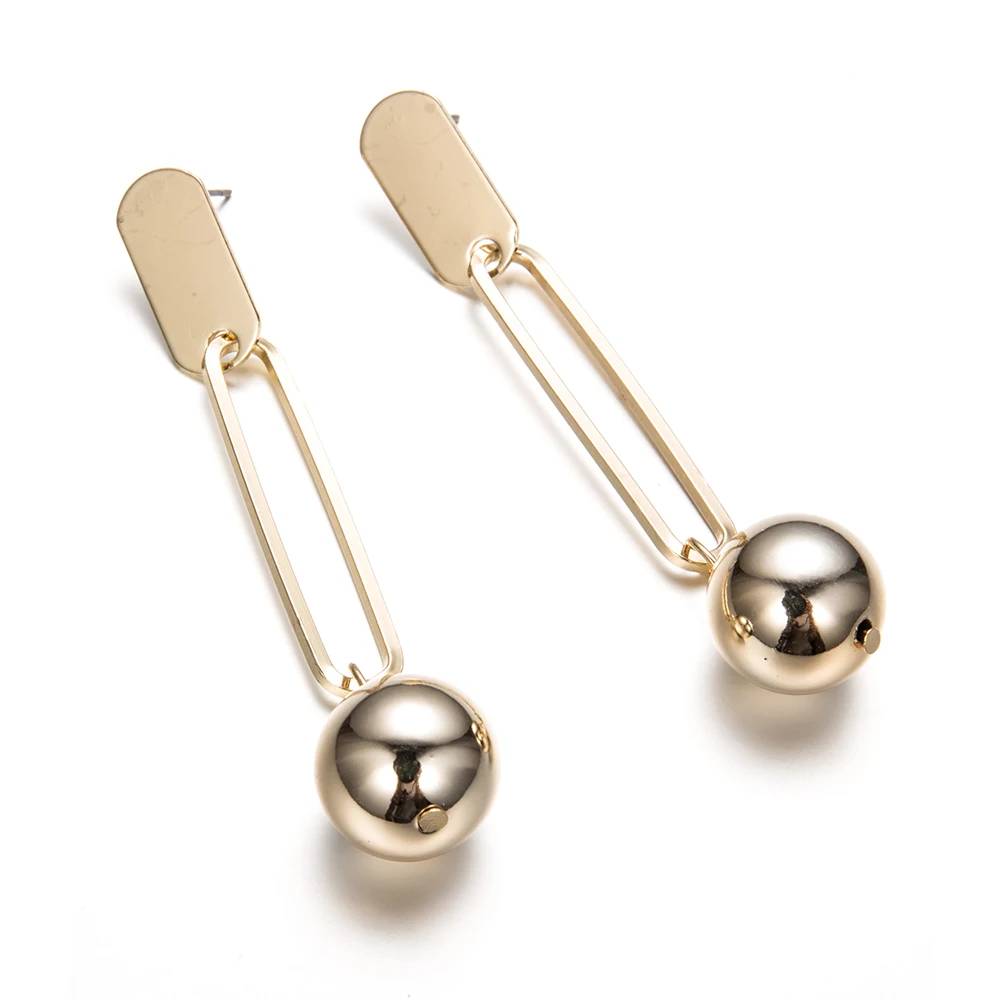 2017 New Sale Hot Big BrandFashion Plated Silver Earrings For Women Copper Ball Pendant Drop Fine Jewelry | Украшения и
