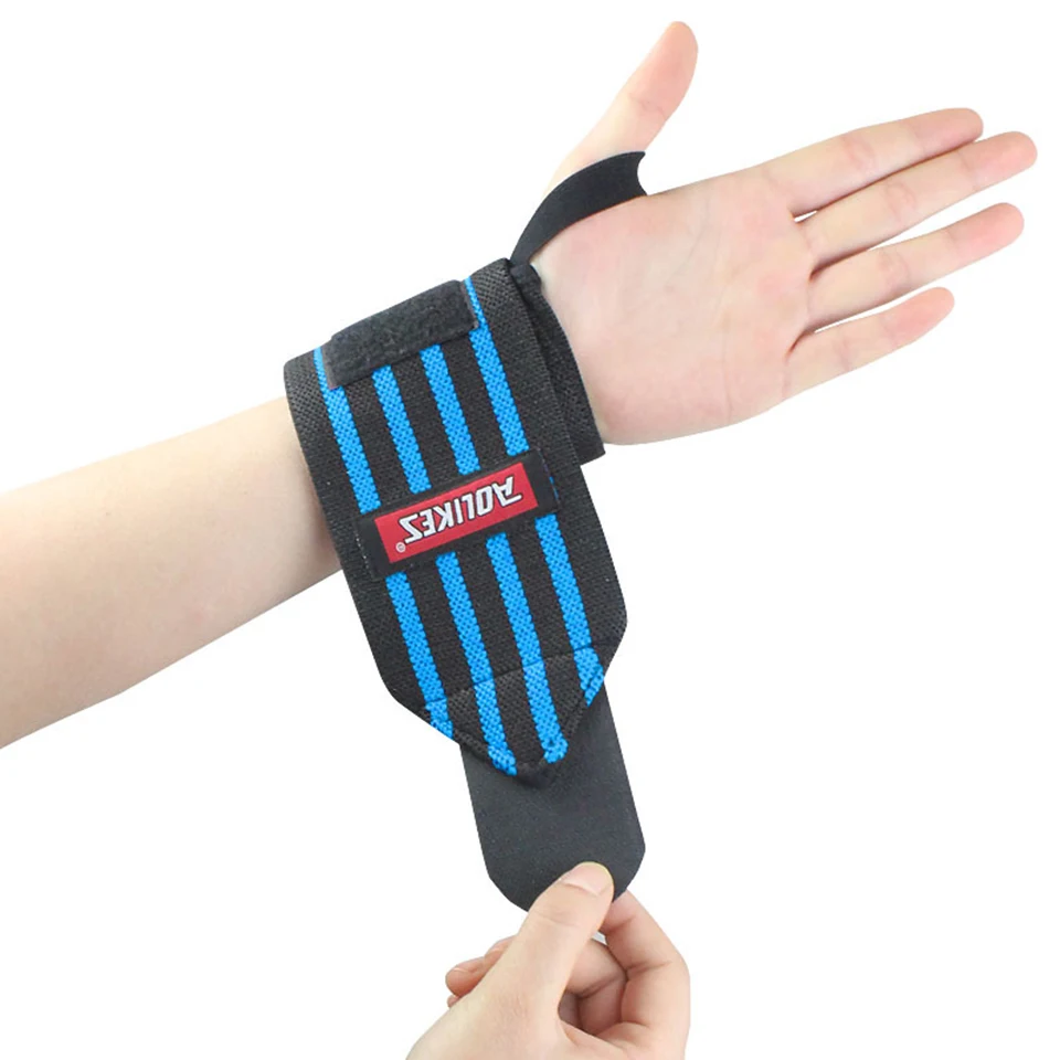 

AOLIKES 1 Pair Wrist Support Straps Wraps For Weight Lifting Fitness Gym Sport Wristbands Hand Bands Training Necessary