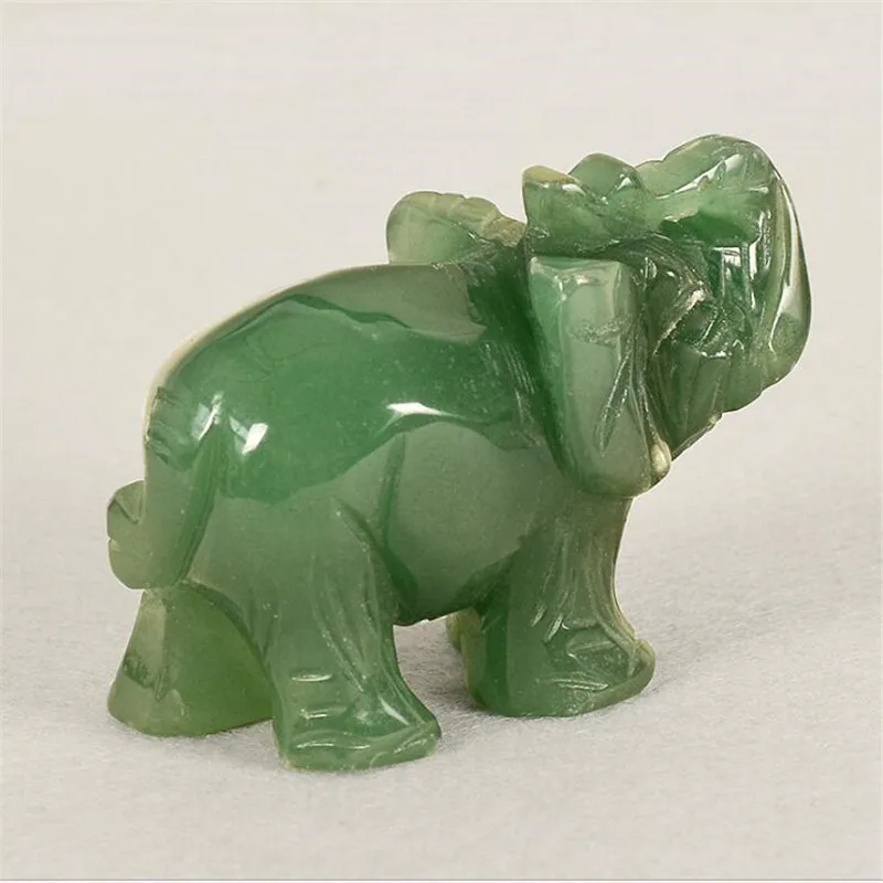 2inch Elephant small animals carved pieces natural green eastern mausoleum elephants placed | Дом и сад