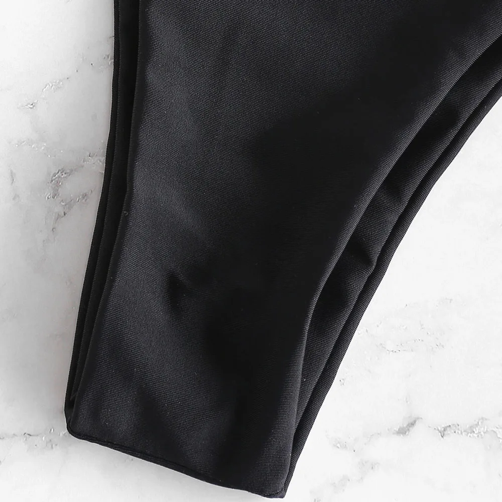 Женский купальник бикини ZAFUL с пряжкой и квадратной горловиной низкой талией