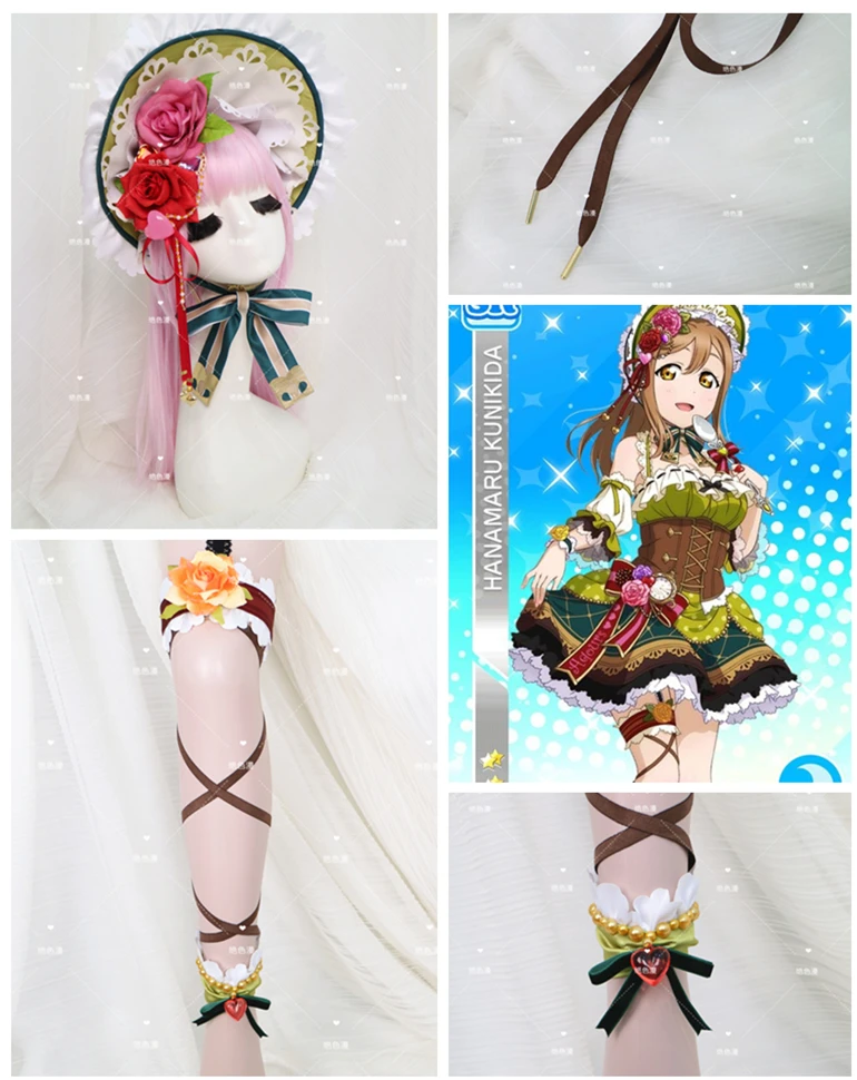 Love Live Sunshine Aqours Косплей Костюм Чика таками Рубиновая Роза макияж Kanan Matsuura Valentine Idol женская униформа платье