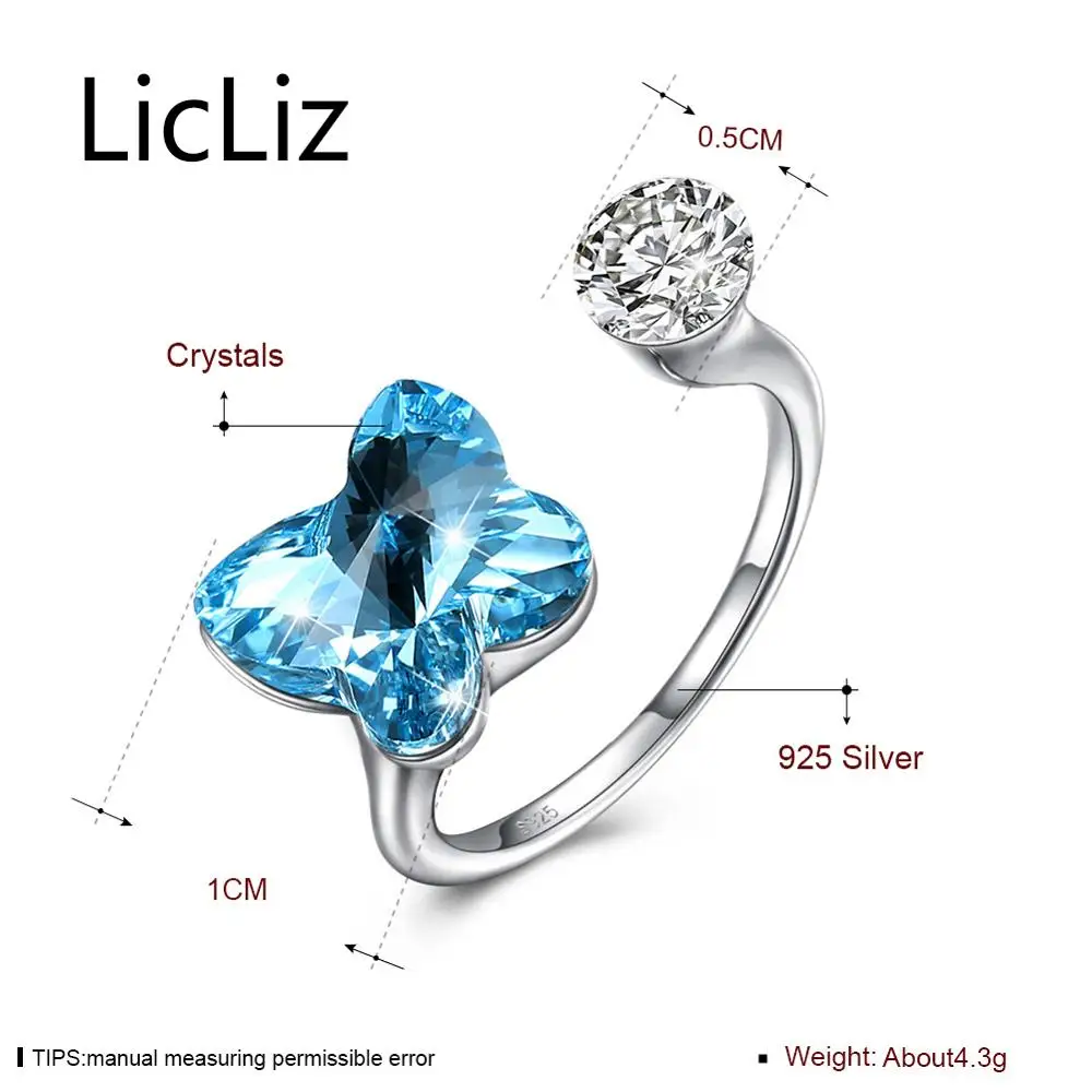 Женские кольца из серебра 925 пробы с бабочкой|Кольца| |