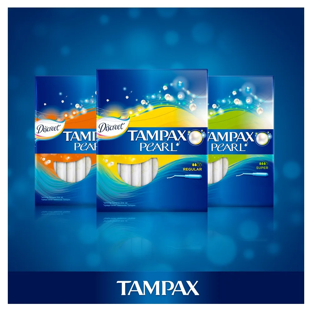 TAMPAX Discreet Pearl Тампоны женские гигиенические с аппликатором Regular Duo 18 шт.|tampons for women|for