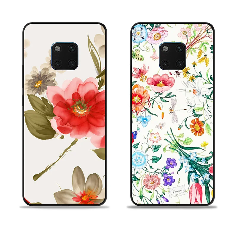 Силиконовый чехол с цветочным рисунком для Huawei Mate 20 Pro мягкий 6 39 дюйма 20Pro