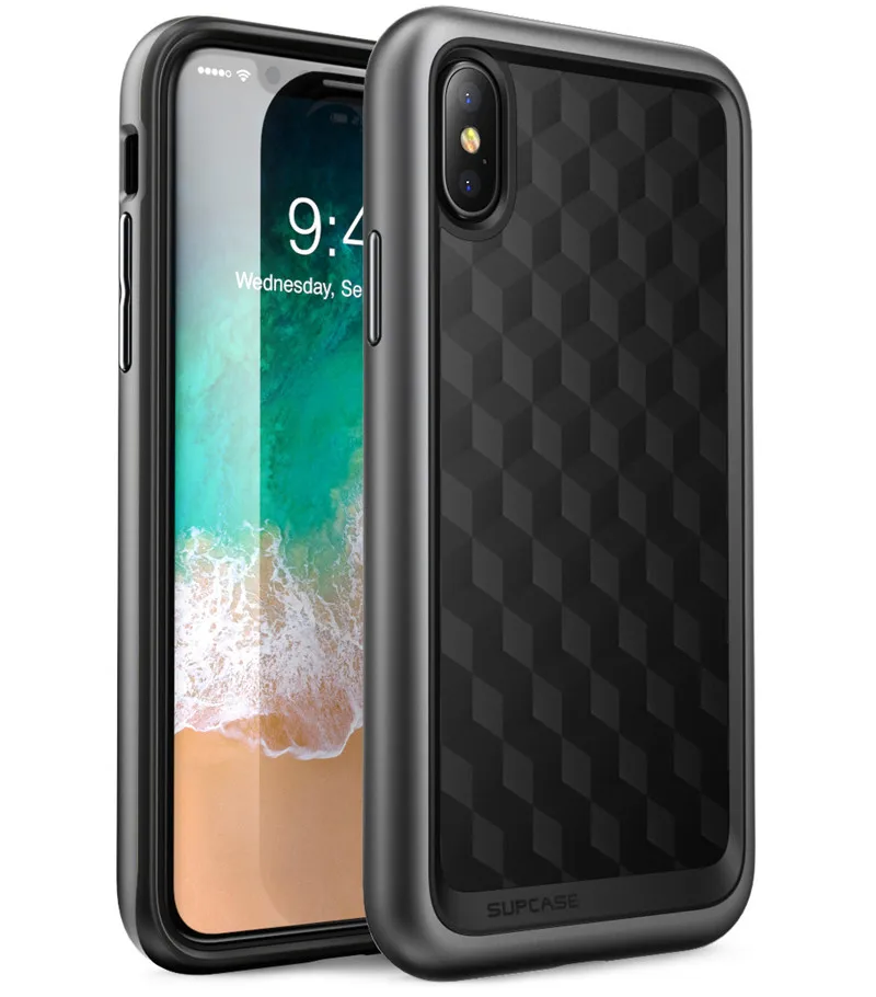 Metallic Gray Для iphone X XS чехол SUP чехол UB Стиль Премиум гибридный защитный ТПУ бампер+ PC Прозрачный чехол на заднюю панель для iphone X Xs 5,8 дюймов - Цвет: Metallic Gray