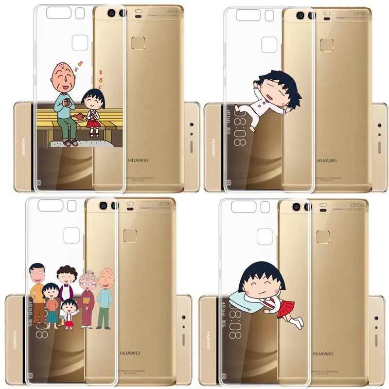 Мягкий чехол для Huawei P8 P9 P10 P20LITE 2017 P8L P10Plus Sakura Momoko Chibi Maruko Chan гибкий ТПУ