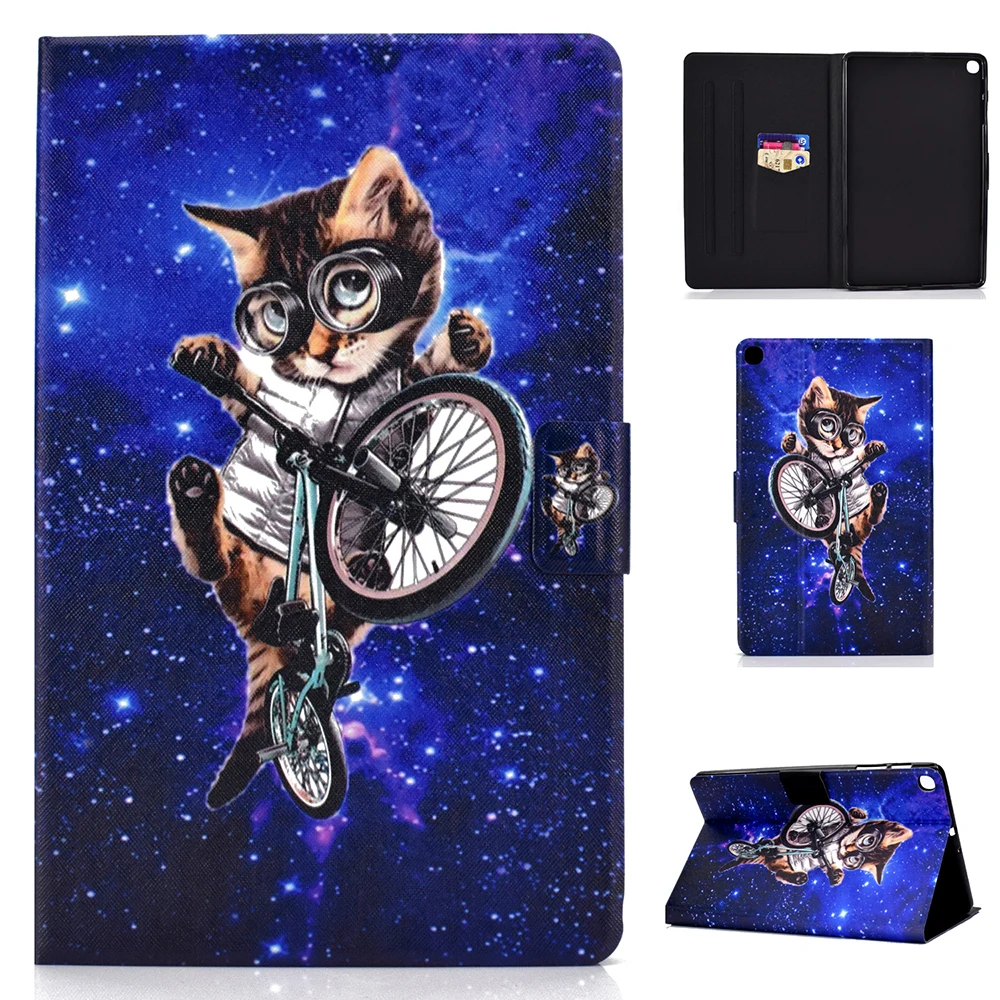 

Чехол-книжка из искусственной кожи с подставкой для Samsung Galaxy Tab A 10,1 дюйма 2019 SM-T510/T515 10,1 дюйма, умный чехол для планшета, Fundas Coque