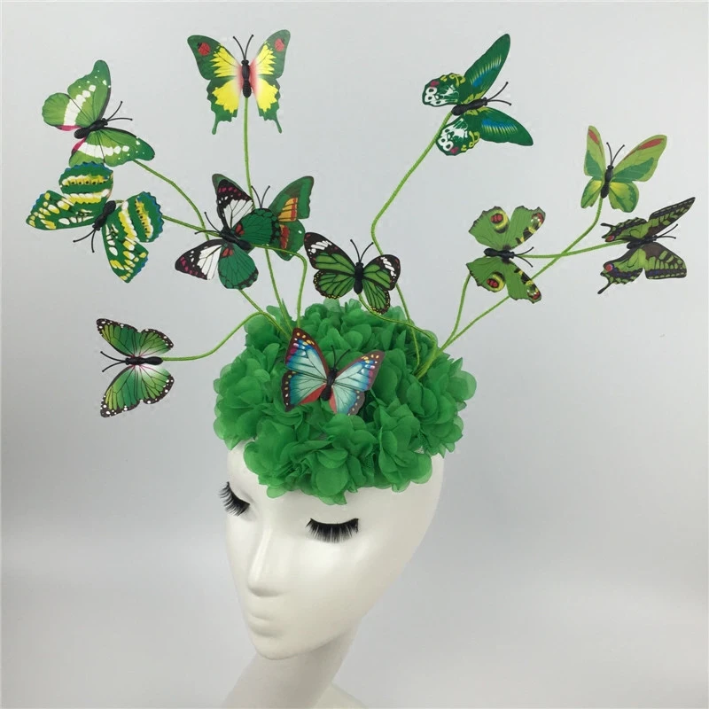 Головной убор в виде бабочки для девушек принцессы королевы модели подиума