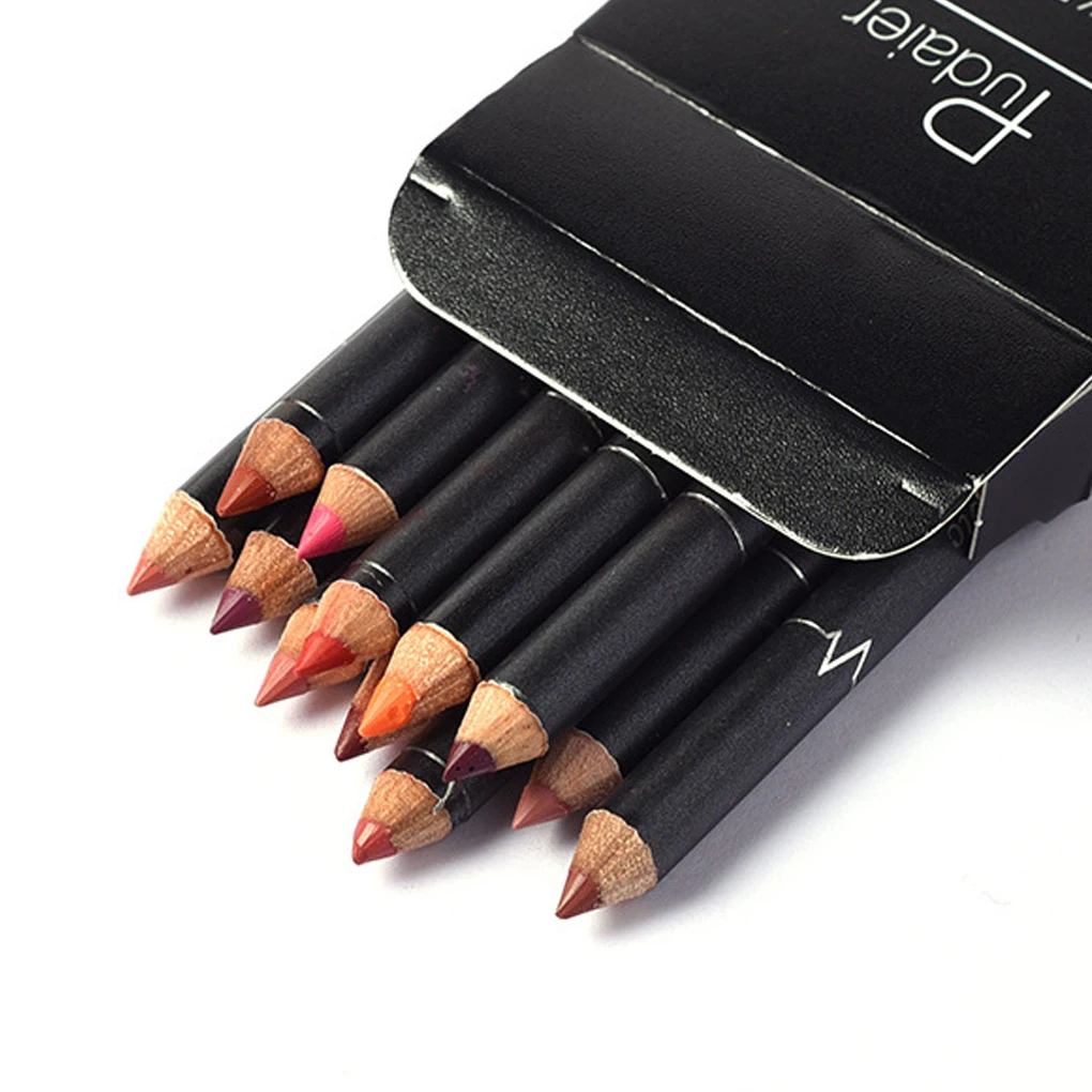 12 PCS/Set  New Fashion Women Waterproof Lip Liner Makeup Set Long Lasting Matte Lipsticks Lip Pencil Pen Girls Comestic Tools