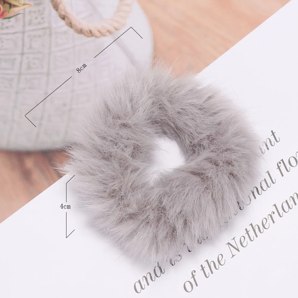 1 шт. модные пушистые резинки для волос мягкие эластичные круглая лента девочек| |