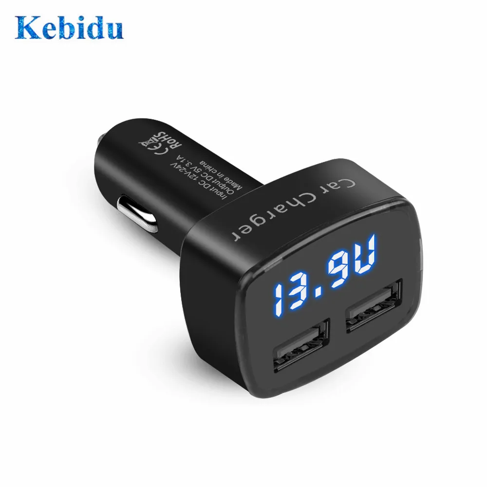 Зарядное устройство kebidu 12-24 В 4 в 1 двойной постоянный ток 5 3 А USB измеритель