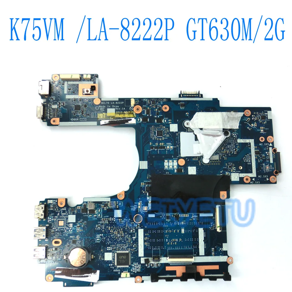 K75VM материнской GT630M 2 ГБ для ASUS K75V K75VJ R700VJ QCL70 Материнская плата ноутбука