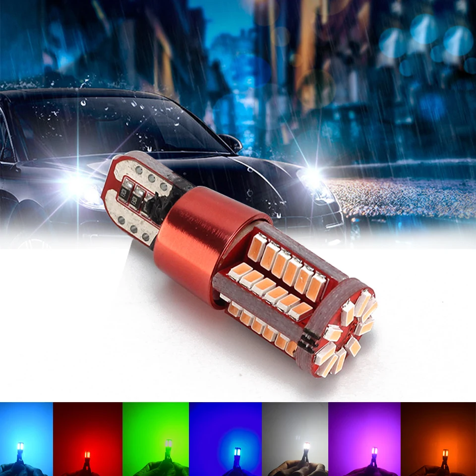 2шт T10 Led W5W 192 автомобильные аксессуары 57smd Canbus 3014 авто супер яркие Габаритные