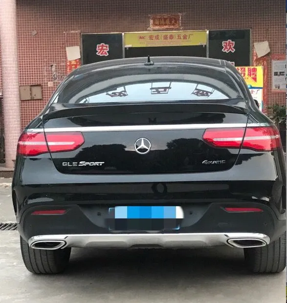 Для benz gle купе спойлер Benz gle класса реального спойлер багажника W166 GLE63 AMG ABS Пластик цветной лак спойлер