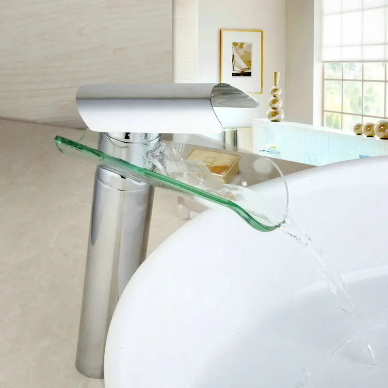 Ванная комната Водопад кран умывальник стеклянный водопад стеклянная ванная