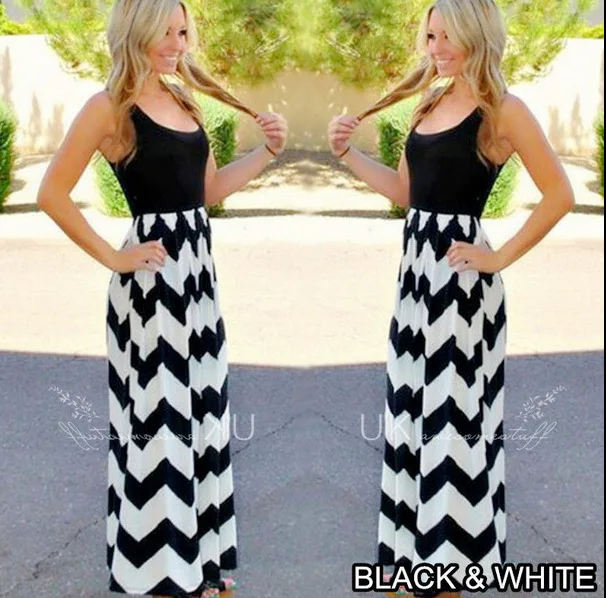 Летнее платье для женщин 2021 длинное де феста макси в полоску Открытое без рукавов