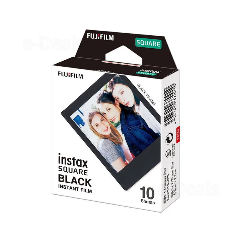 Оригинальная черная пленка Fujifilm Instax Square 10-50 листов для камеры FUJI Instant Photo SQ10 SQ6