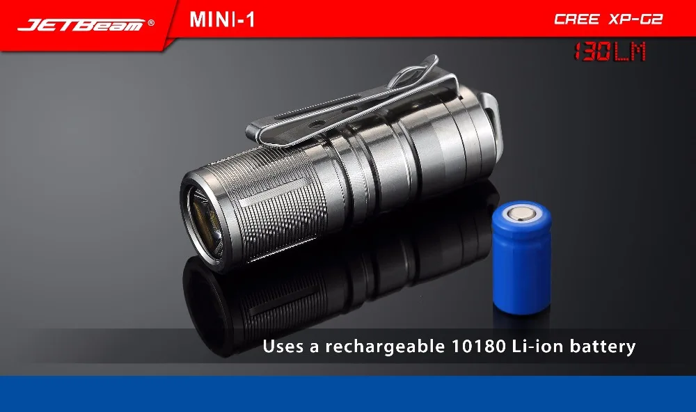 Jetbeam мини 1 супер мощный и Аккумуляторной Cree XP-G2 светодиодный фонарик Титан брелок 10180 Батарея