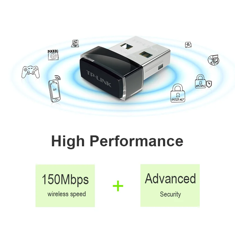 TP LINK WN725N беспроводная сетевая карта Wifi LAN 150 Мбит/с Wi Fi адаптер TL для компьютерной
