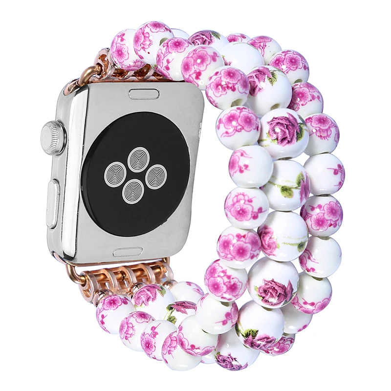 Керамический ремешок для часов Apple Watch 44 мм 40 38 42 Смарт часы браслет керамический