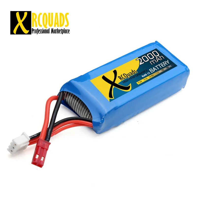 Upgrade Yizhan tarantula x6 7.4V 2000mAh 30C Lipo Battery Spare Parts for Wltoys V666 V353B | Игрушки и хобби