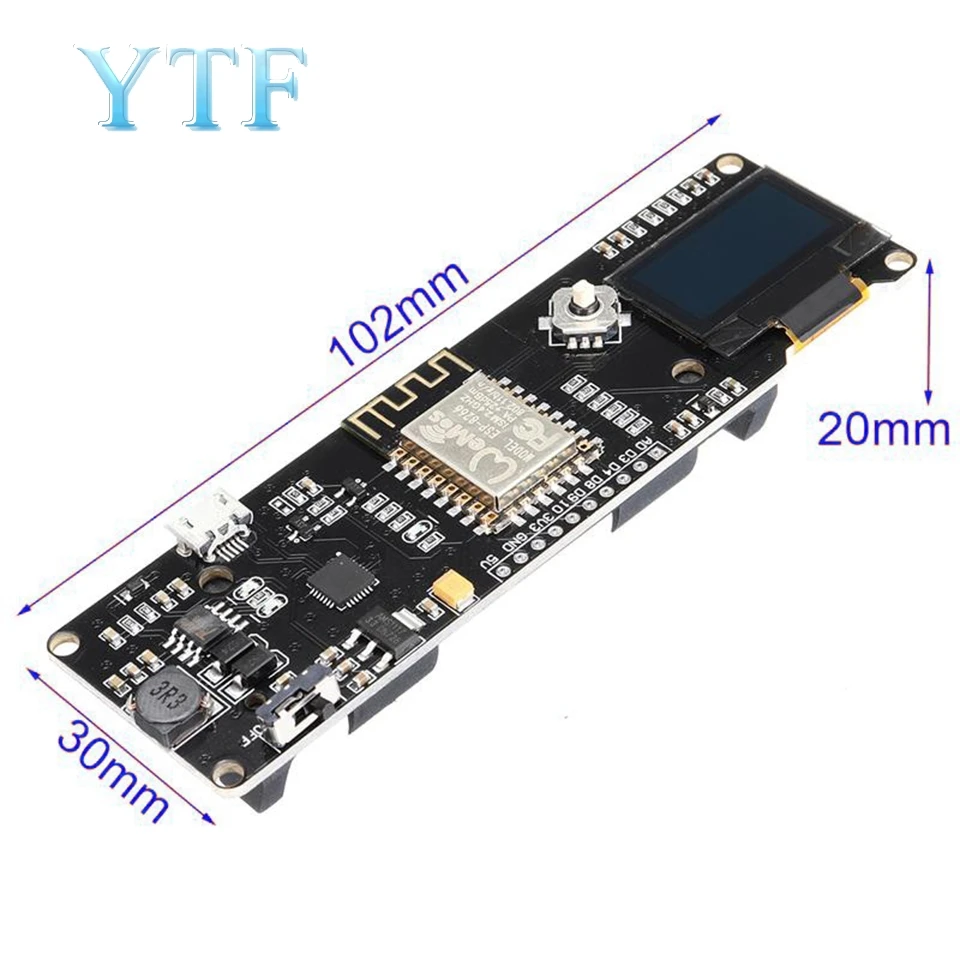 ESP-12F ESP8266 Wi-Fi  ESP8266  18650 NODEMCU 0, 96  OLED   WeMos D1