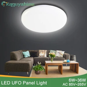 Kaguyahime круглый светодиодный панельный светильник 18 Вт 24 Вт 36 Вт UFO светодиодный квадратный потолочный светильник 85-265 в современный потолочный светильник для украшения дома