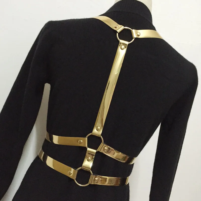 

new Women Sexy Harajuku Garters color Leather Body Bondage Cage Sculpting Harness Waist Belt Female Straps Suspenders Dress Belt