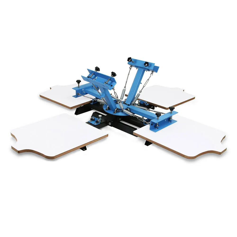 

4 цвета, 4 станции, шелковая трафаретная печатная машина, футболка, прессованный рабочий стол, популярный