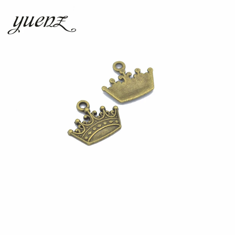 YuenZ 20 шт. цинковый сплав античный серебряный цвет Корона шармы Подвески Ювелирные