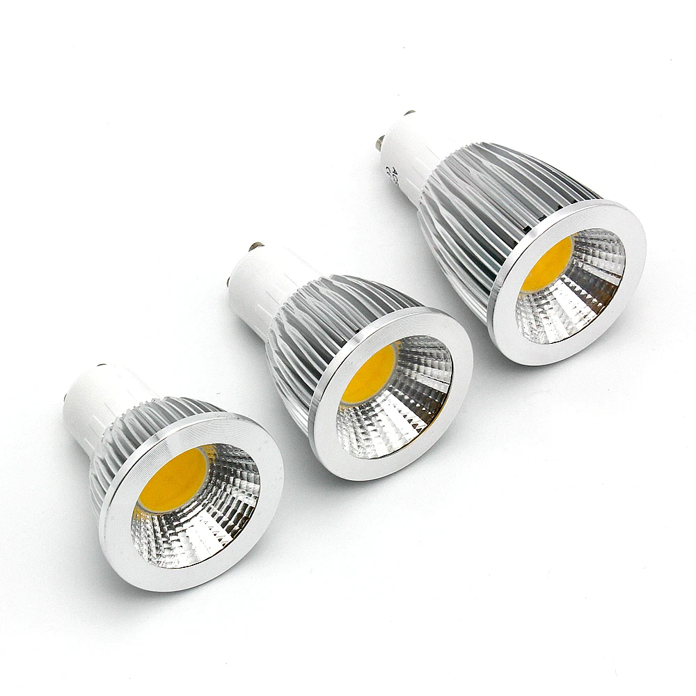 

10PCS GU10 Dimmable LED Bulb 3w 5w 7w Light High power COB Spotlight 85-265V warm/cool white replace 30w/50w/70w Halogen Lamp