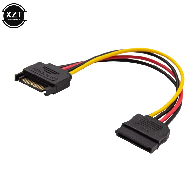 1 шт. 20 см 15pin Штекерный к женскому SATA жесткий диск удлинитель питания кабель Sata M F