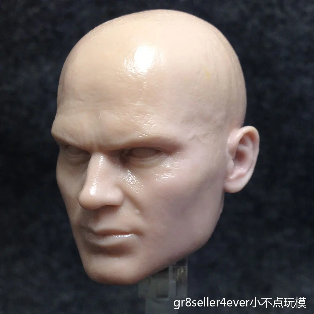 Масштаб 1/6 изготовленный на заказ бесцветная голова Hitman Agent 47 подходит для фигуры