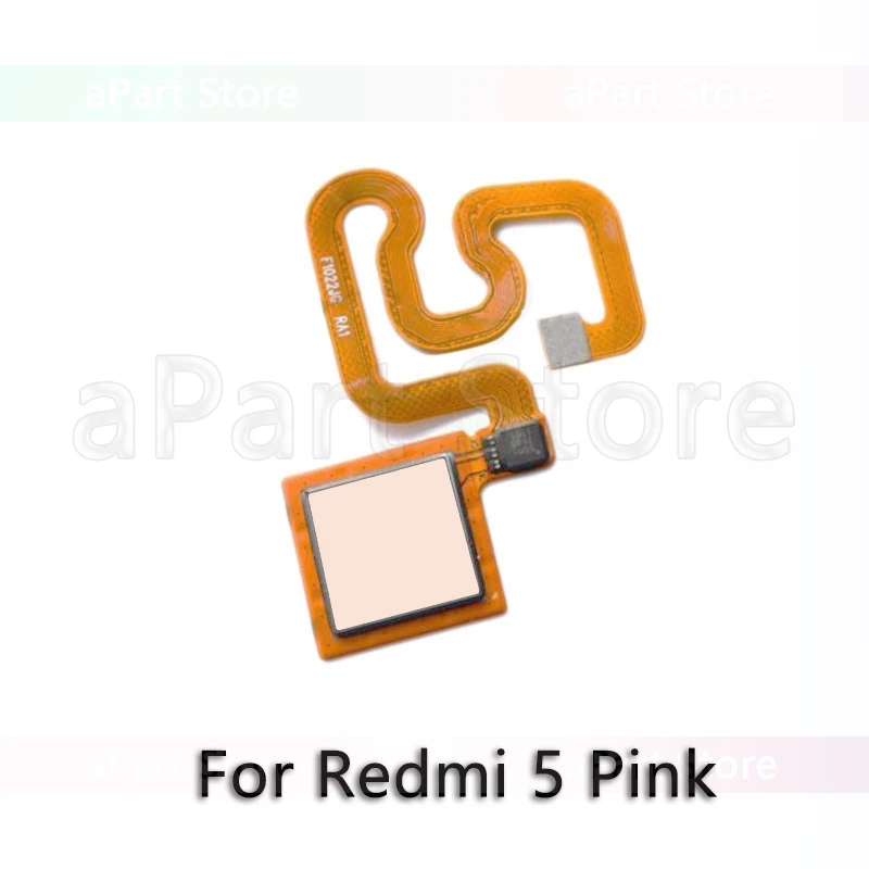 Для Xiaomi Redmi Note 5 Plus Pro оригинальная задняя кнопка домой датчик отпечатков пальцев гибкий кабель для телефона запчасти - Цвет: For Redmi 5 Pink