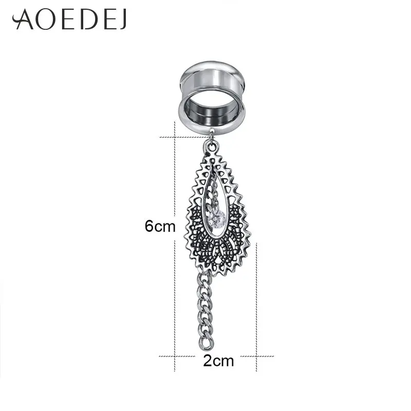 1 Piece EK260SR AOEDEJ растягивающийся пирсинг для уха из нержавеющей стали, удлиняющий тоннель, пробки и тоннели, пирсинг ombelico, пирсинг orelha 5-22 мм - Окраска металла: 1 Piece EK260SR