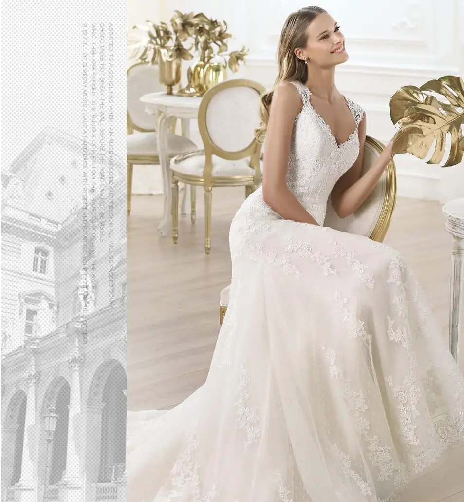 Vestido de noiva пикантное свадебное платье Кружевное белое для брак Невеста платья vestido