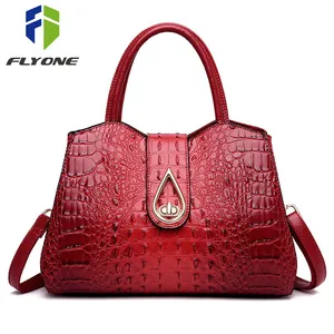 FLYONE винтажная модная крокодиловая натуральная кожа роскошные сумки женские сумки дизайнерские женские сумки на плечо женские Bolsas Feminina