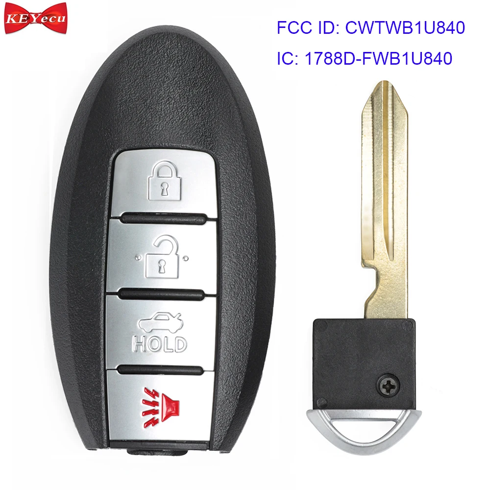 KEYECU 2шт для Nissan Sentra Versa Leaf 2013 2014 2015 2016 2017 умный пульт дистанционного управления
