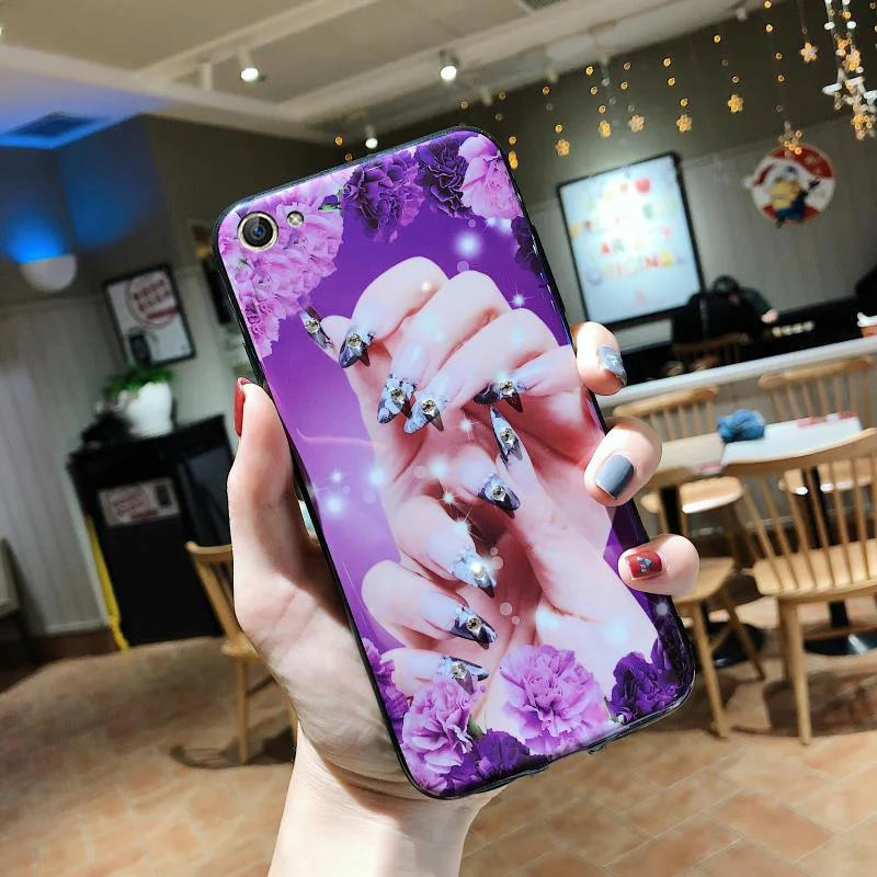 Роскошные блестящие бриллиантовые гвозди для OPPO A83 A1 A73 F5 A15F1S гладкая задняя