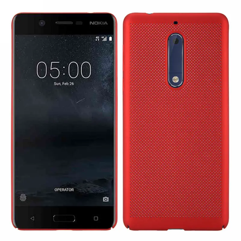 Для Nokia 5 (5.2 дюйма) сетка сетки выдалбливают Dot вентиляции Матовый PC жесткий чехол